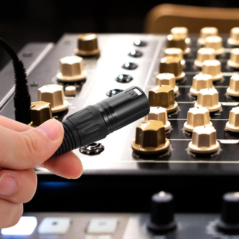 Black Metal XLR Male To Dual Female Audio Splitter Cable For Studio Performance - Image 4